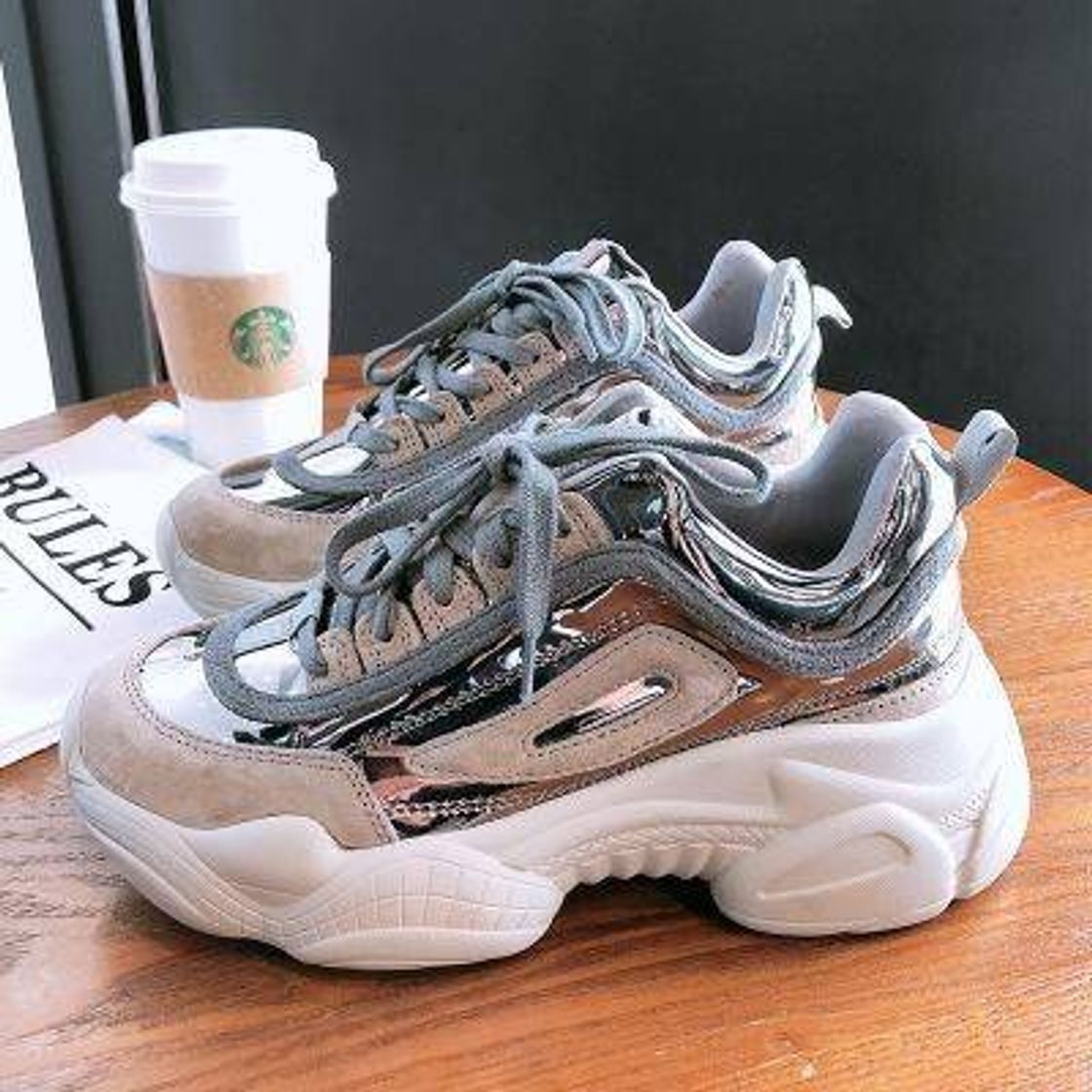 Moda NEW Women Chunky Sneakers Platform Spring Shoes Woman