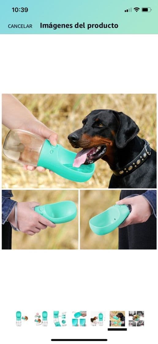 Moda Botella portátil de agua para perro 