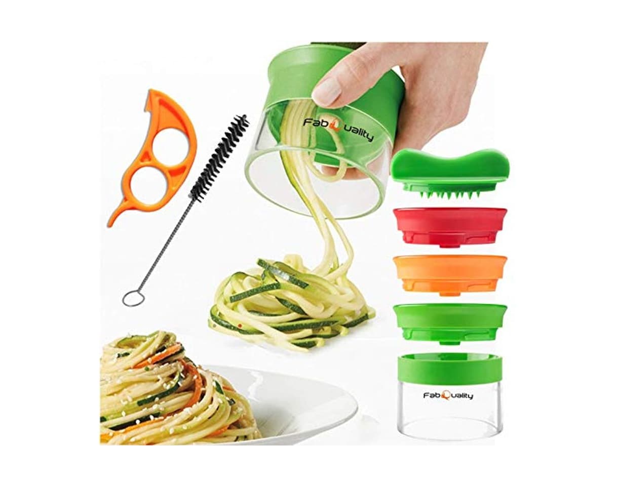 Elemento de la categoría hogar FabQuality Premium Espiralizador vegetal ESPECIAL VERANO Veggetti espiral Slicer Paquete completo