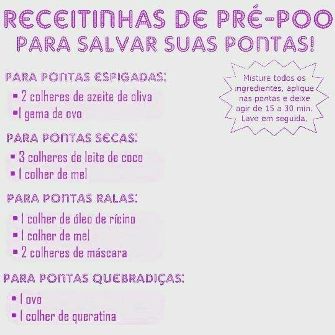 Moda Receitinha de pré poo