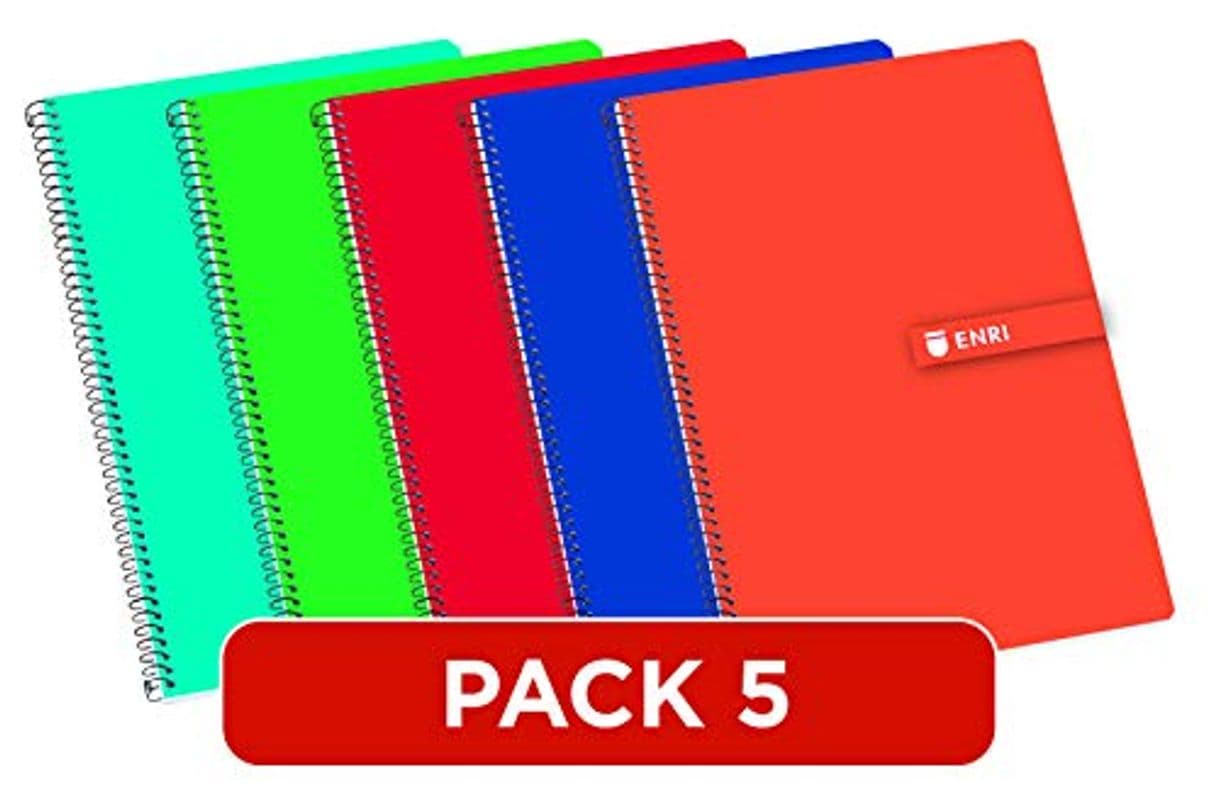 Product Enri 100430066 - Pack de 5 cuadernos espiral