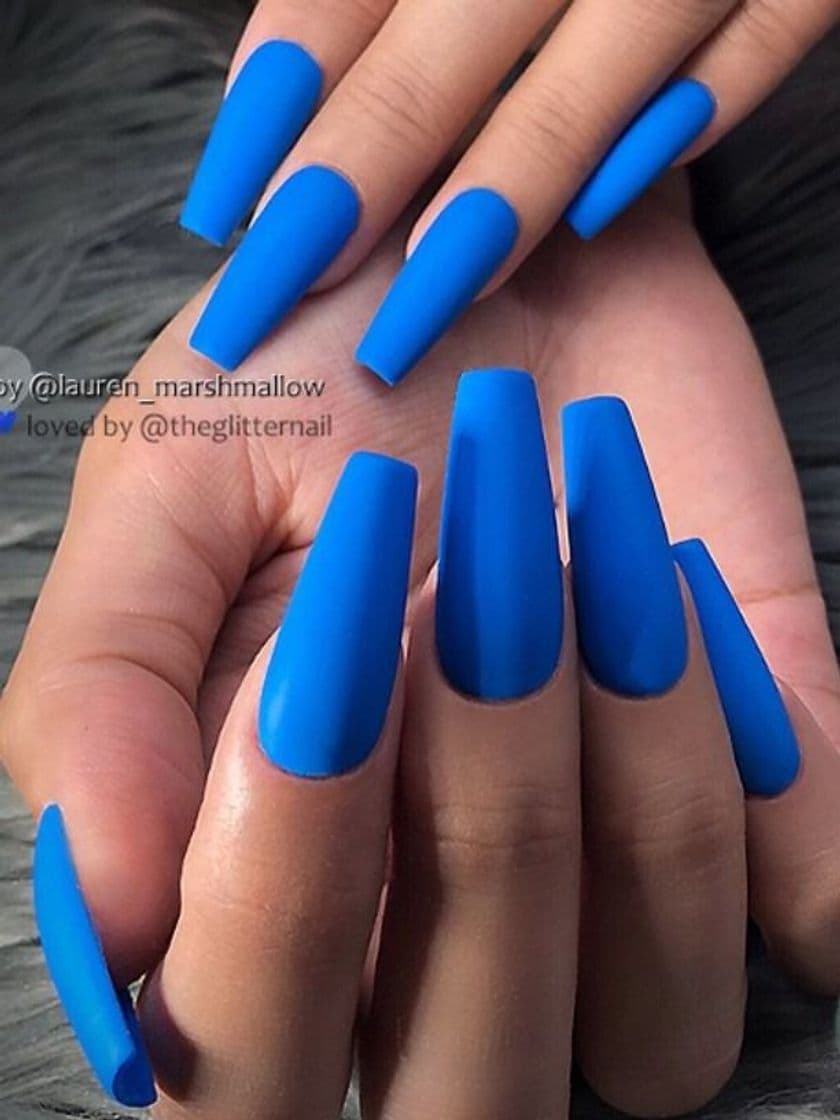 Moda Uñas azules💙