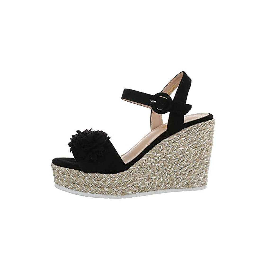 Moda Ital-Design - Sandalias con cuña para mujer