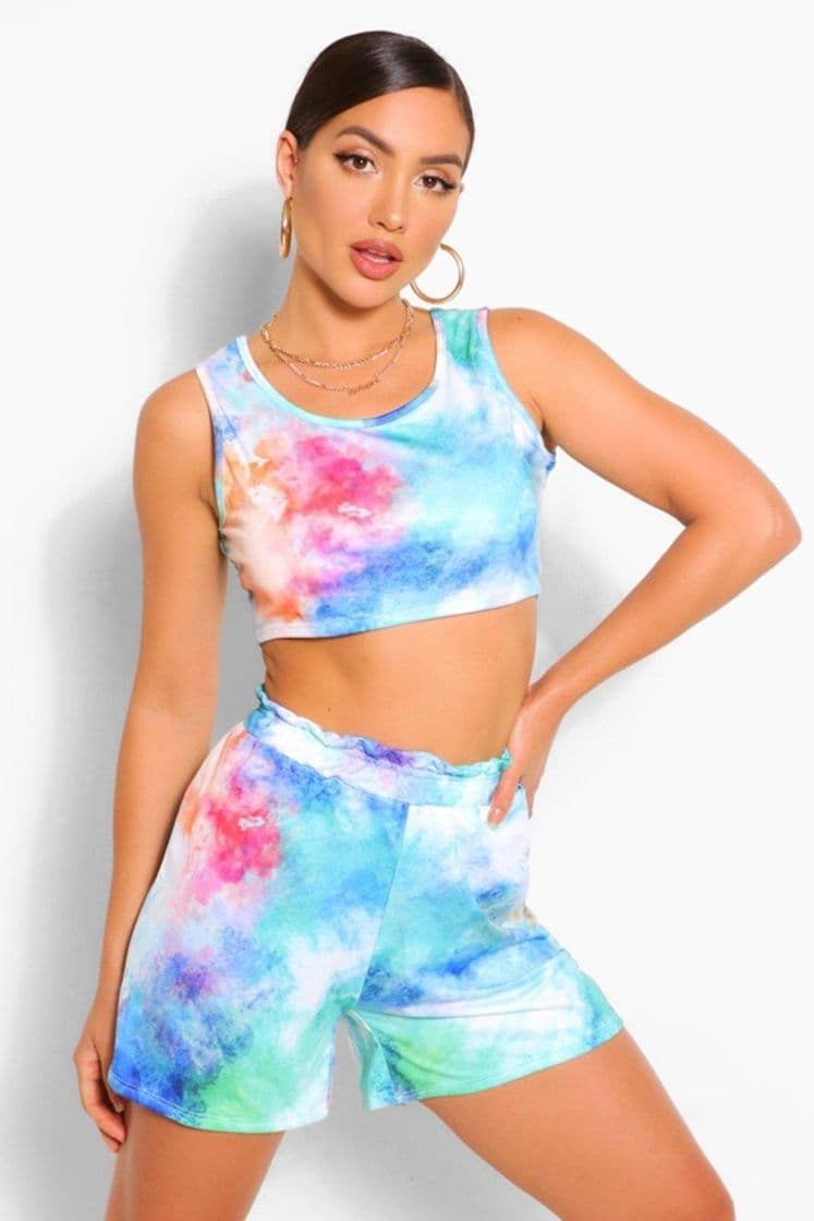 Fashion Destacado Tie-Dye Slim Cropped Vest