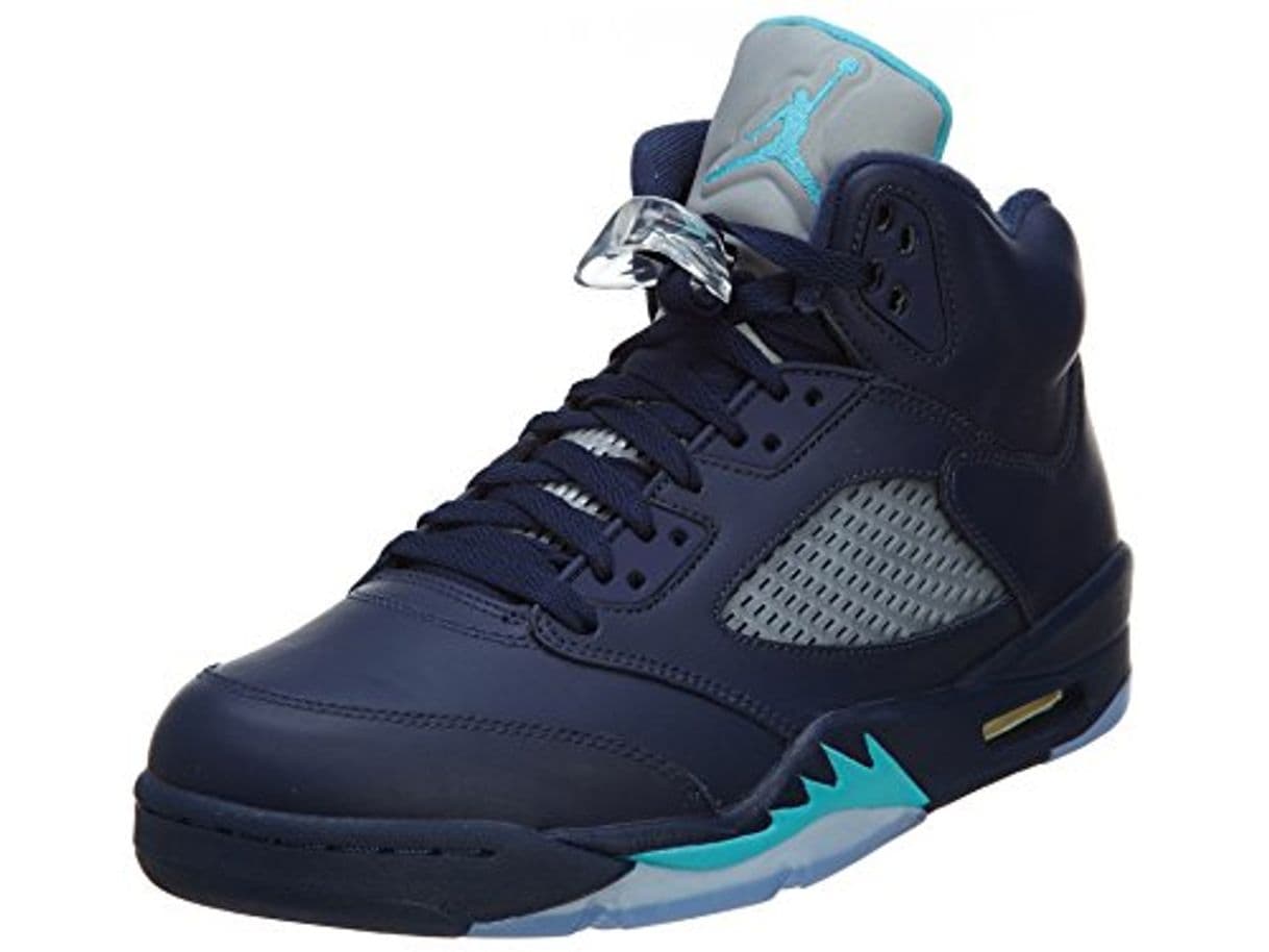 Fashion Nike Air Jordan 5 Retro, Zapatillas de Deporte para Hombre, Azul/Blanco