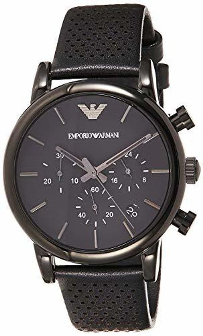 Moda Emporio Armani Reloj para Hombre de Cuarzo con Correa en Cuero AR1737