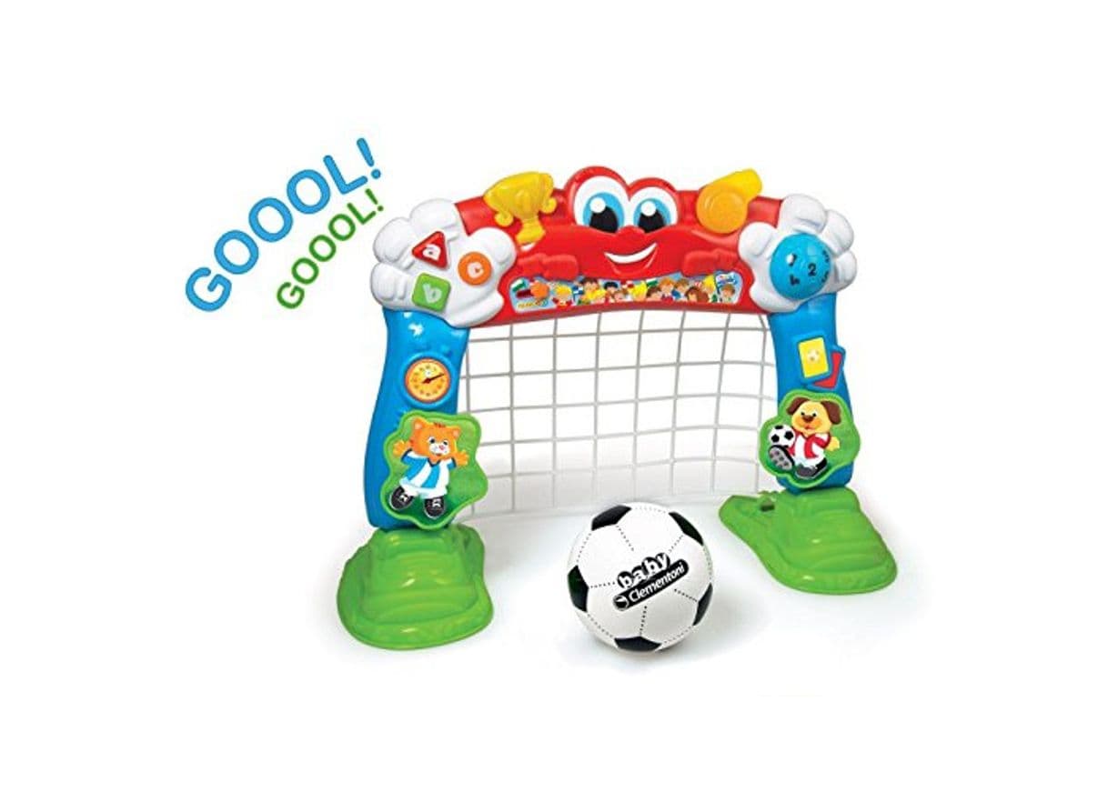 Product Baby Clementoni- Portería fútbol interactiva, Color Rojo, Azul y Verde