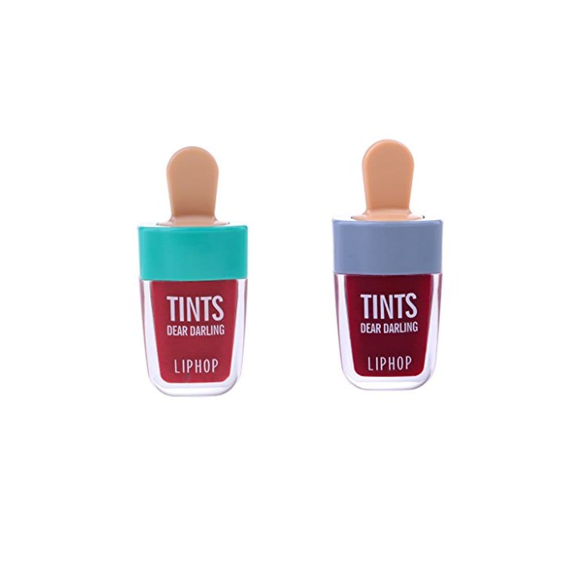 Producto 2 Colores Lindo Lápiz Labial de Diseño de Helado Tinte de Labios Líquido Lápiz Labial