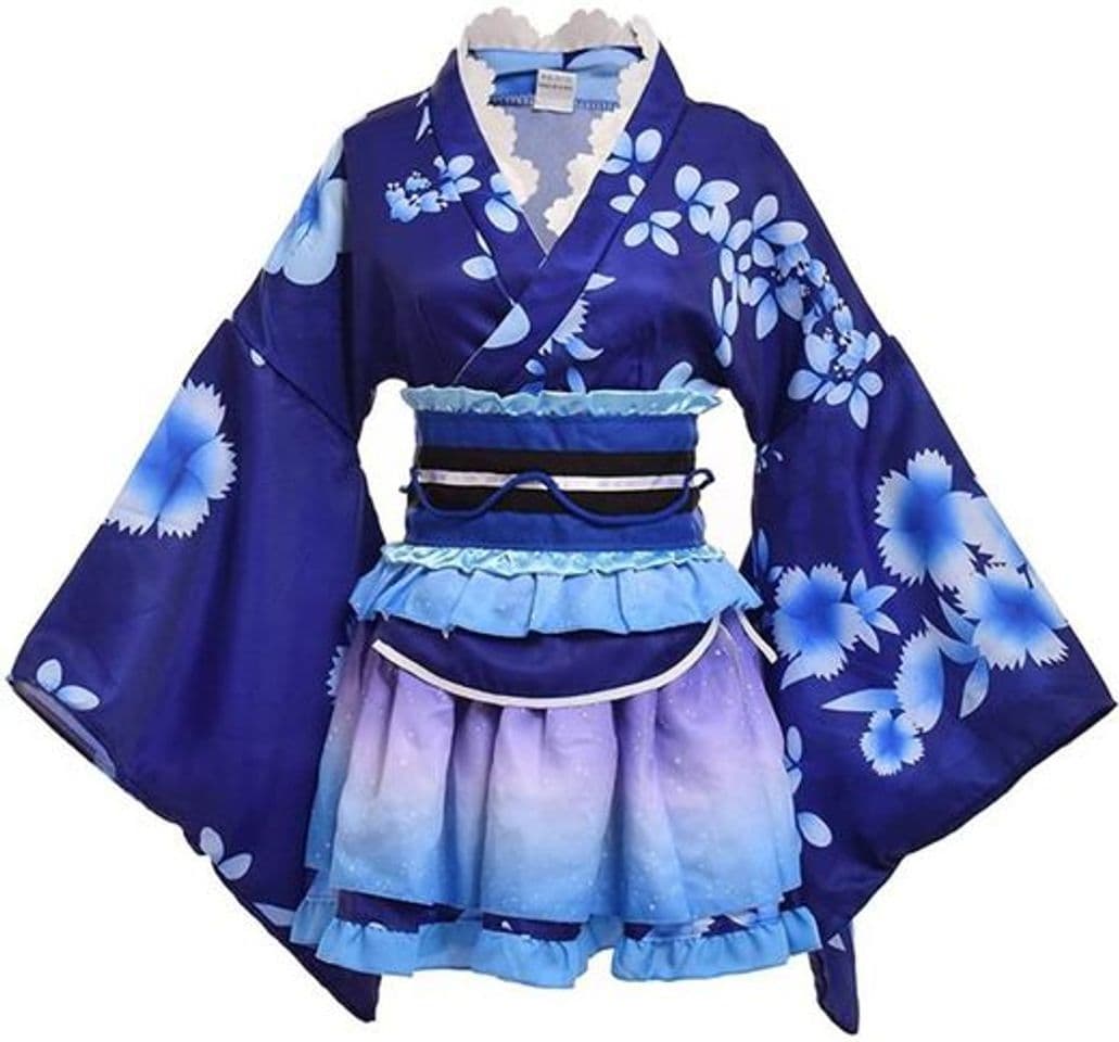 Fashion Kimono azul kawaii