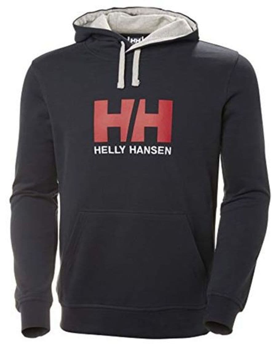 Moda Helly Hansen Logo Hoodie Sudadera Con Capucha, Hombre, Azul