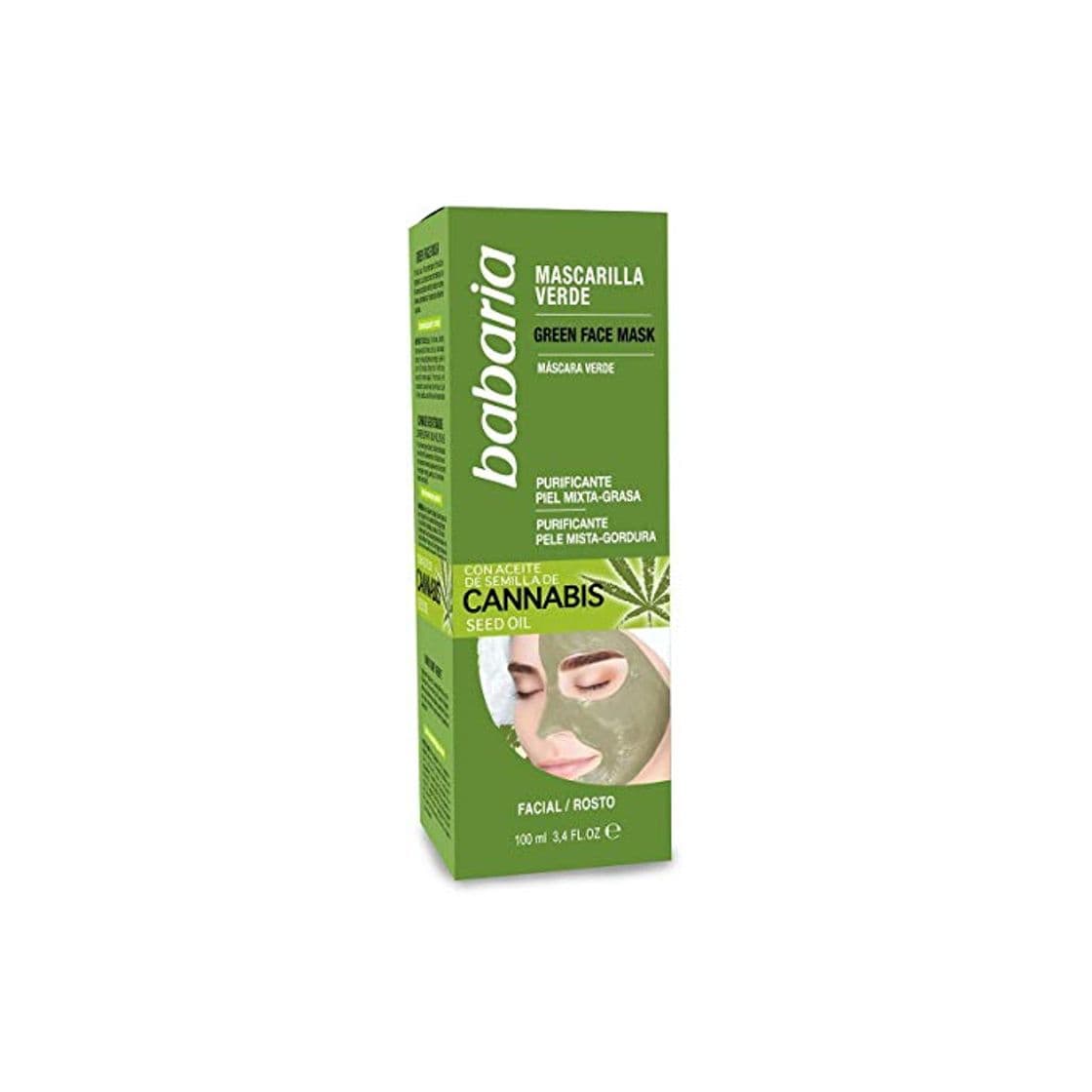 Product Babaria Cannabis Mascarilla Verde Facial Piel Mixta/Grasa