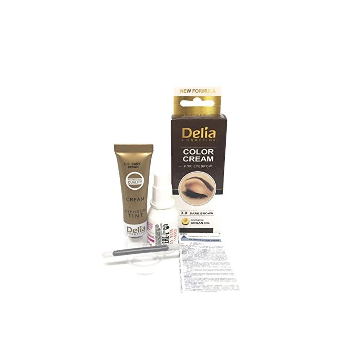 Beauty Tinte profesionales para cejas y pestañas profesionales, 15ml KIT Delia Negro/Marrón/Marrón Oscuro