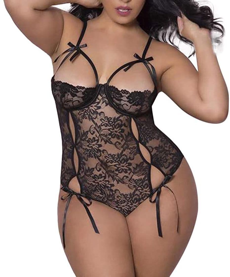 Product UMIPUBO Mujer Ropa de Dormir Conjunto Sexy Lingerie Transparente Lace Lenceria Erotica