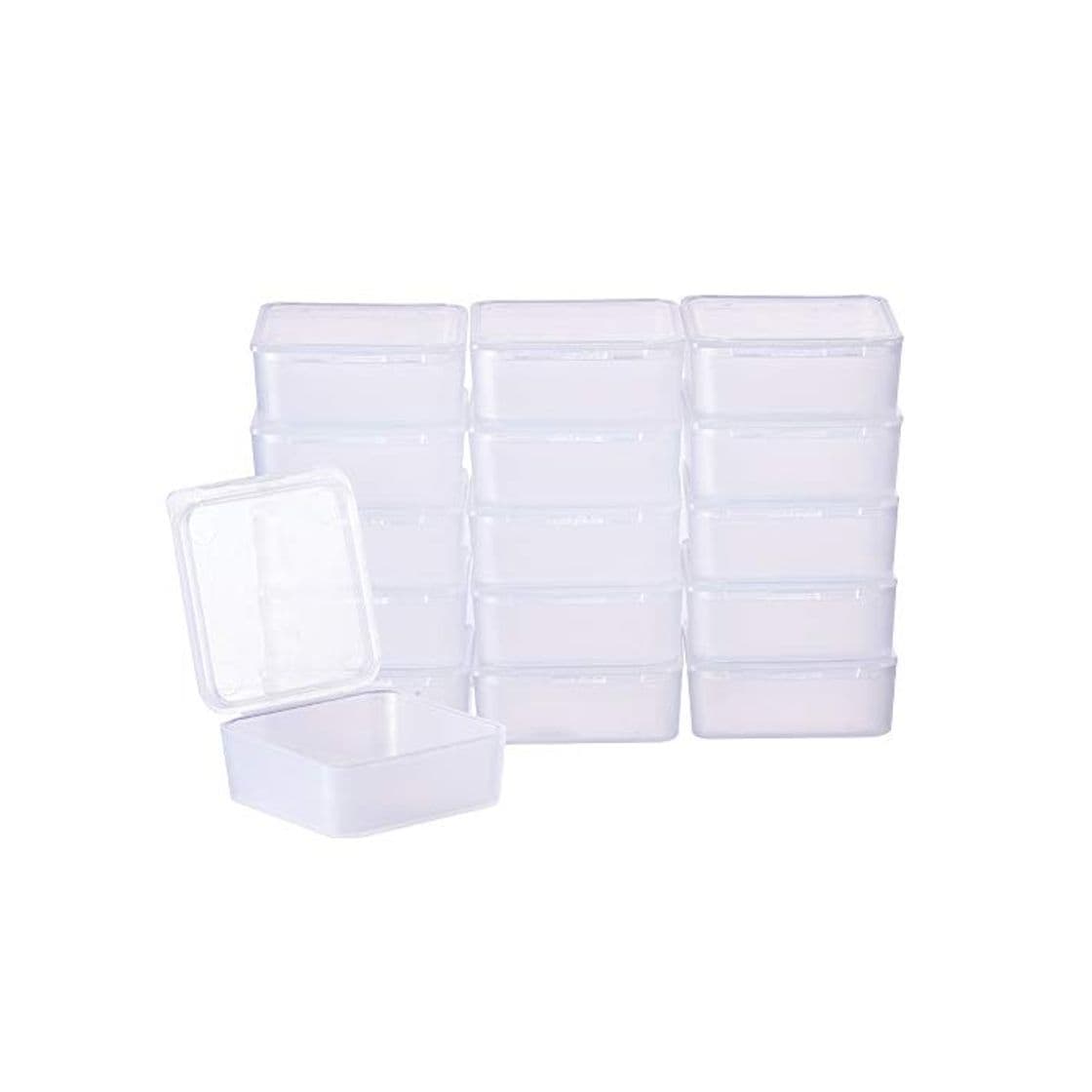 Producto BENECREAT 24 Pack Cajas Transparente de Plástico Organizador de Plástico Transparente Esmerilado