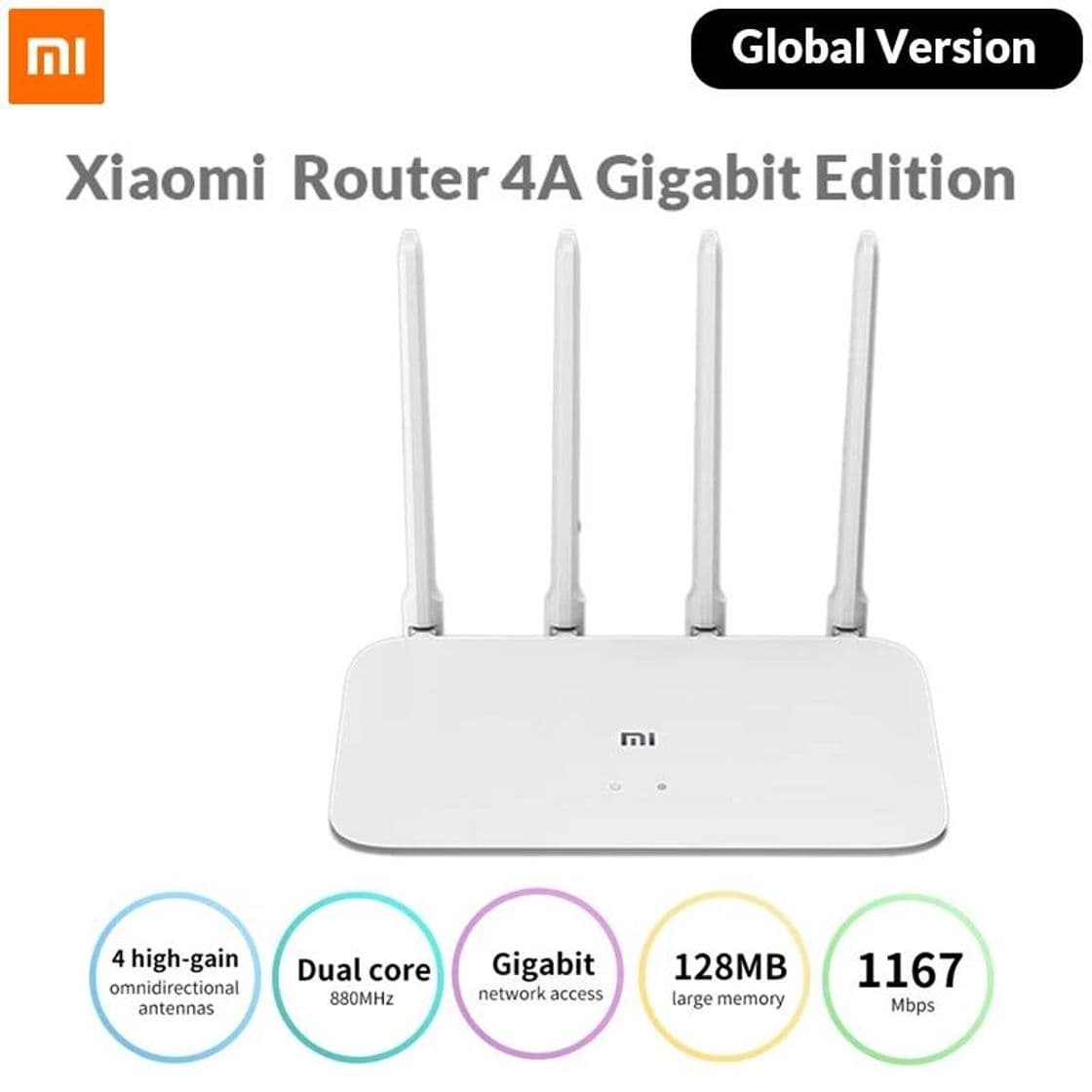 Moda Versão global xiaomi mi roteador 4a gigabit edição 100m 1000