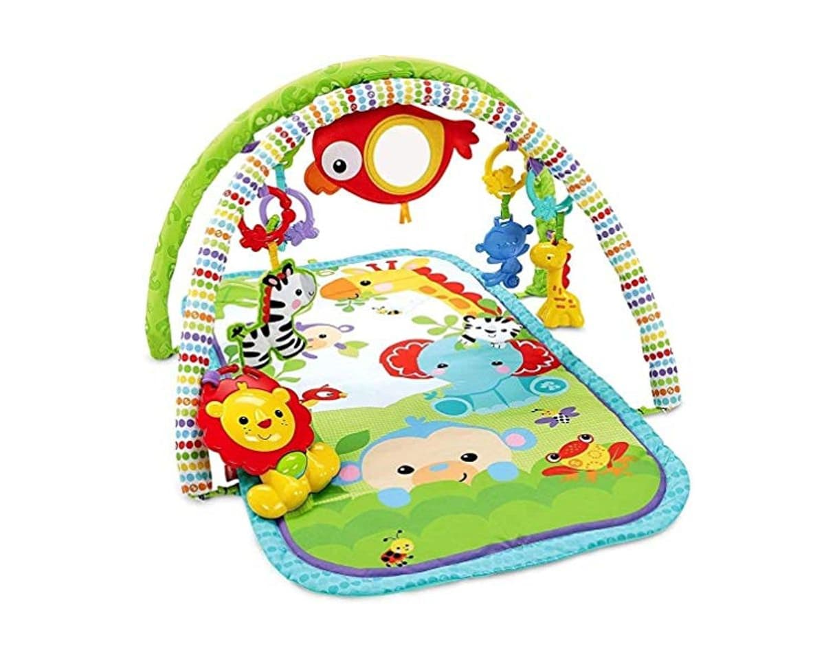 Electronic Fisher-Price Gimnasio musical animalitos de la selva, manta de juego bebé