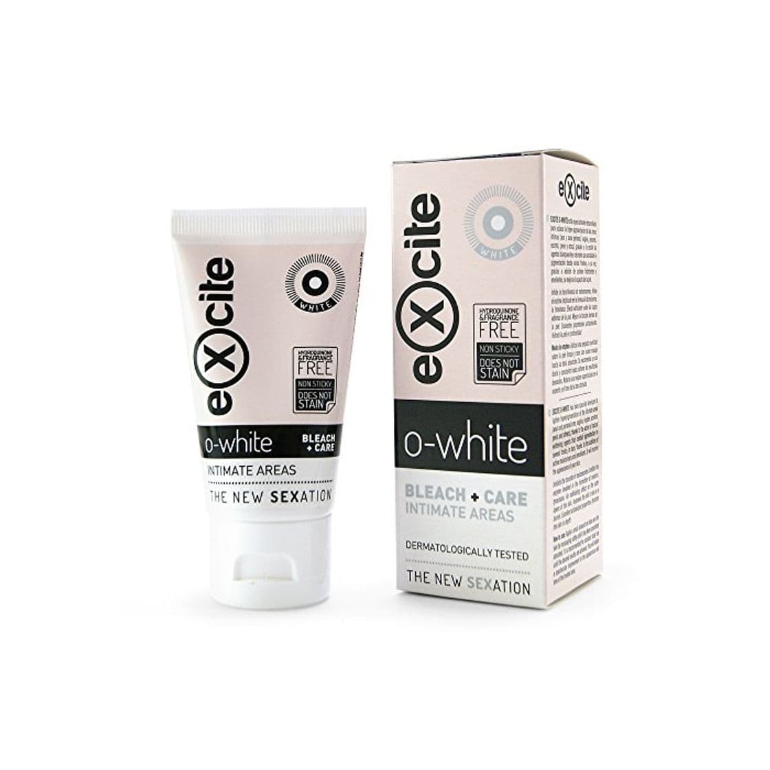 Producto EXCITE O-WHITE Crema blanqueadora corporal piel íntima mujer y hombre. Aclara