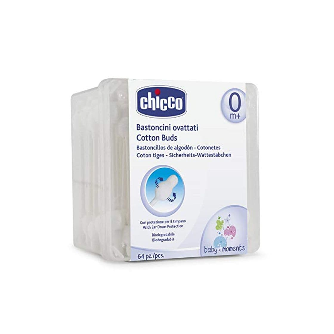 Producto Chicco - Bastoncillos de oídos 100% algodón