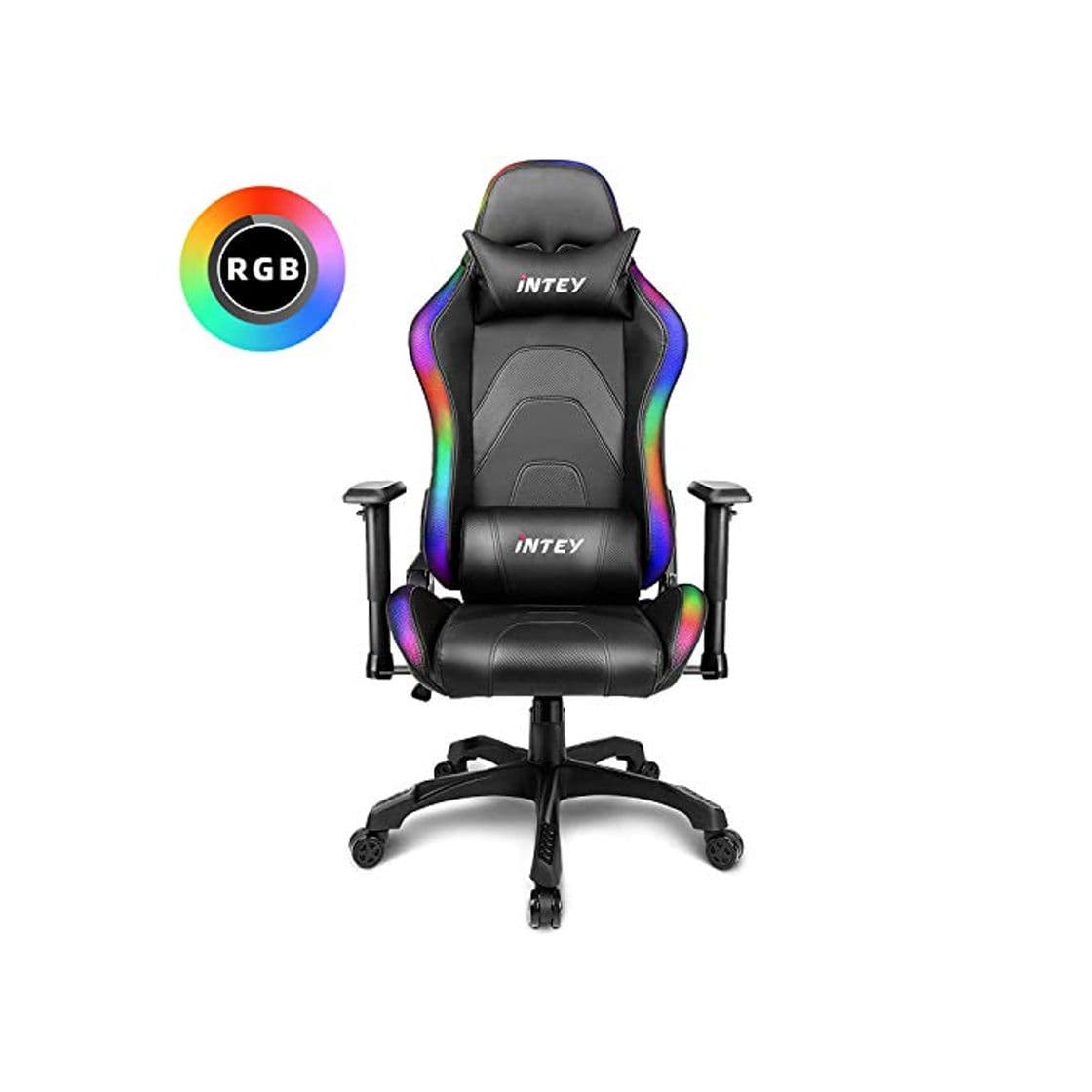 Home INTEY Silla Gaming, Silla Gamer con Tira de LED RGB, Silla Gaming