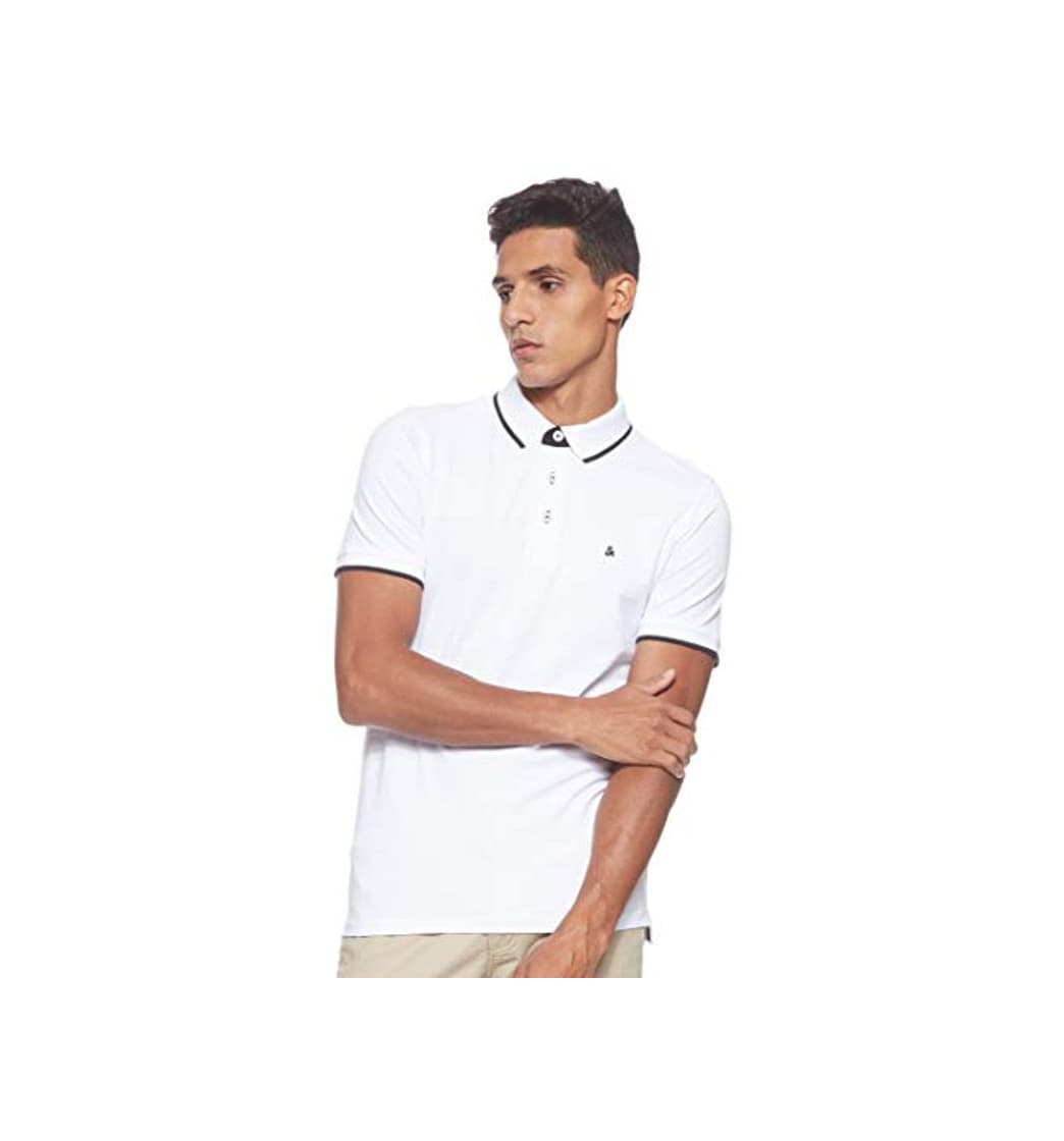 Moda Jack & Jones Jjepaulos Polo SS Noos, Blanco