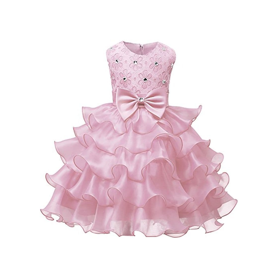 Producto NNJXD Falda de Chicas con Volante de Encaje Vestidos de Boda y