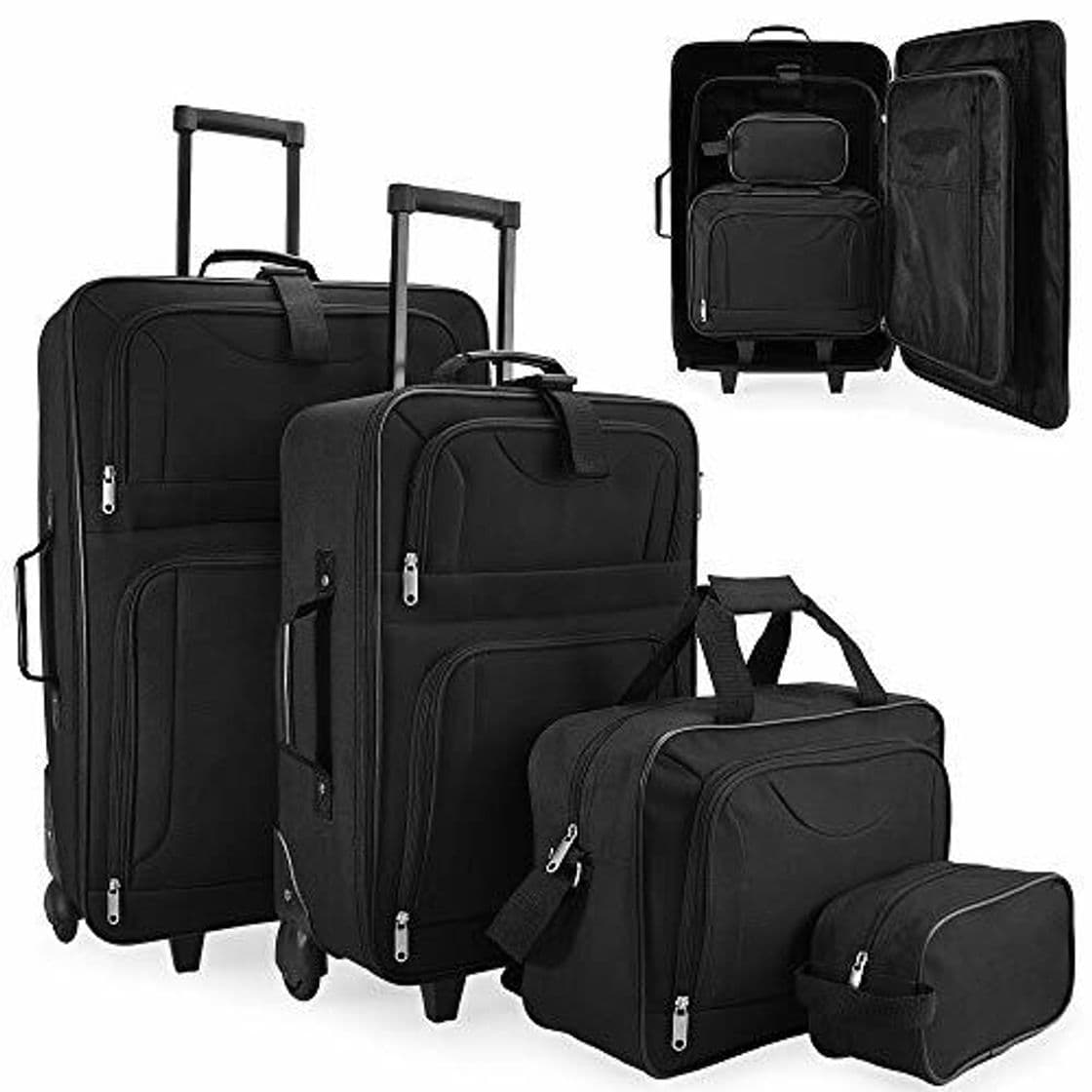 Product T-LoVendo TLV-HK-908 Juego de maletas de viaje 4 pcs con bolso y