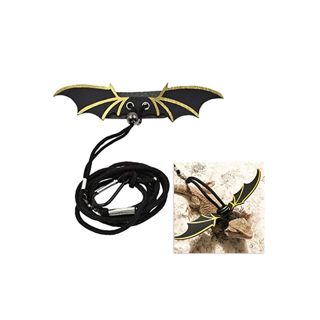 Product Balacoo Arnés Correa Ajustable para Reptil Lizard Diablo Alas Cable de Arrastre Cuerda Dragón Barbudo Accesorios