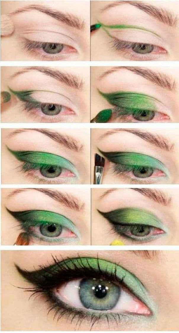 Fashion Maquillaje en tonos verdes Paso a Paso