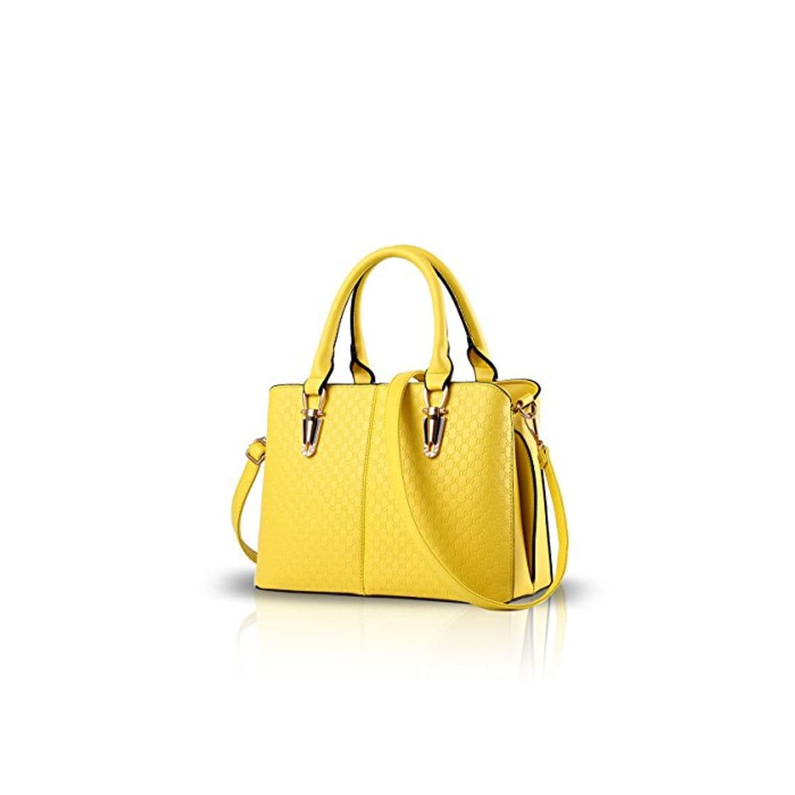 Producto NICOLE & DORIS Bolsos de Mujer Bolsos de Mano Bolsos de la Moda para Damas Bolsos de Hombro Bolsos Totes Amarillo