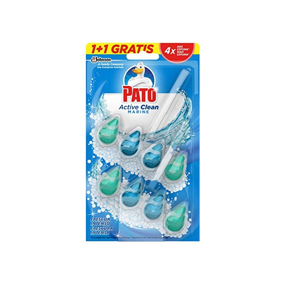 Product Pato - Active Clean colgador para inodoro, frescor intenso, perfuma y desinfecta,