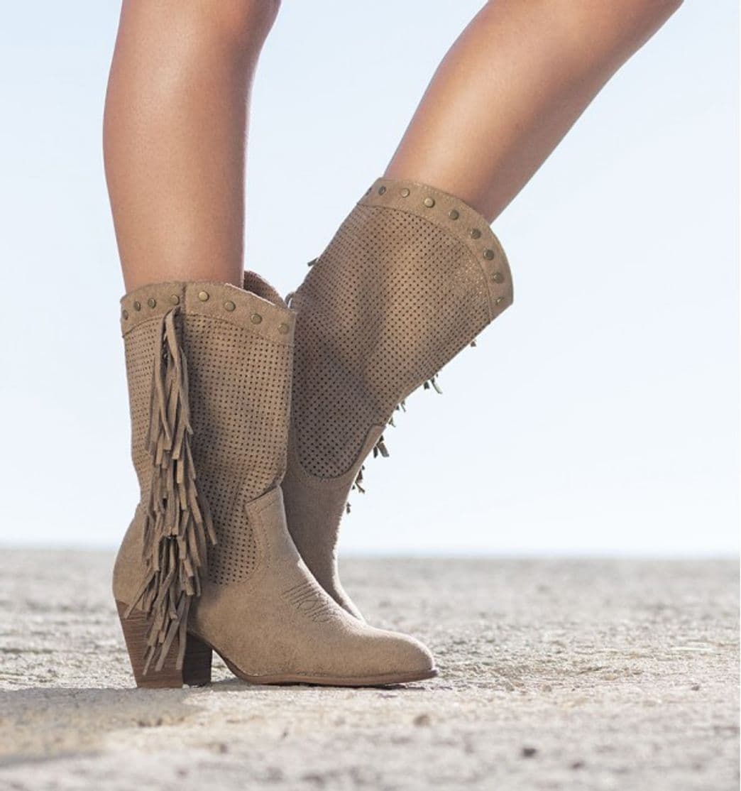 Fashion Botas Boho Tayroma Beige Botas boho chic - Siroco Mojacar -