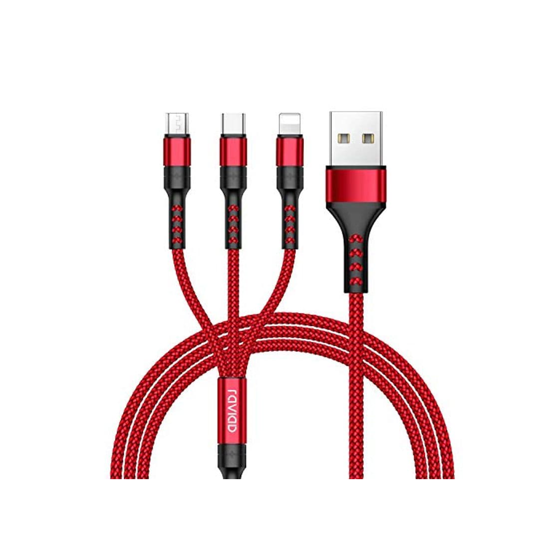 Product RAVIAD 3 en 1 Multi Cable de Carga, Nylon Multi USB Cargador