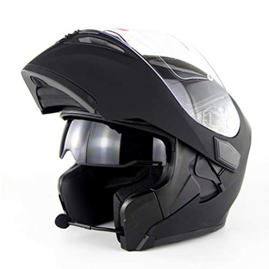 Product Casco Bluetooth para motocicleta Flip Up Motocicleta Kask Bt Casco Moto Viseras dobles Casque Motor Bike Capacete Dot Flip Helmet con Bluetooth