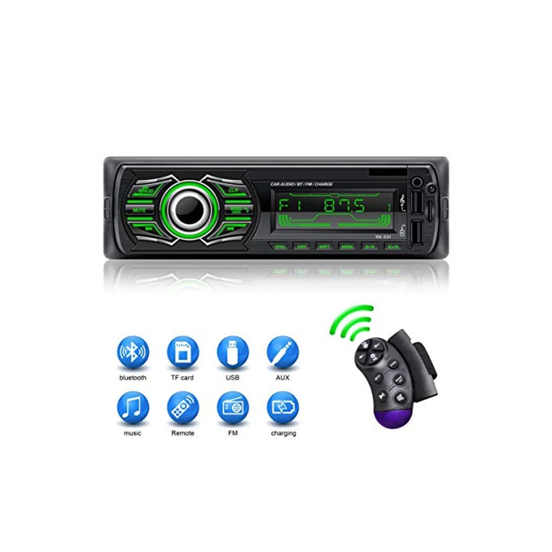 Product X-REAKO Radio Coche Autoradio Bluetooth Apoyo de Reproductor MP3 Llamadas Manos Libres