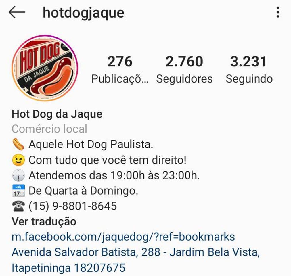 Fashion Hot dog da Jaque