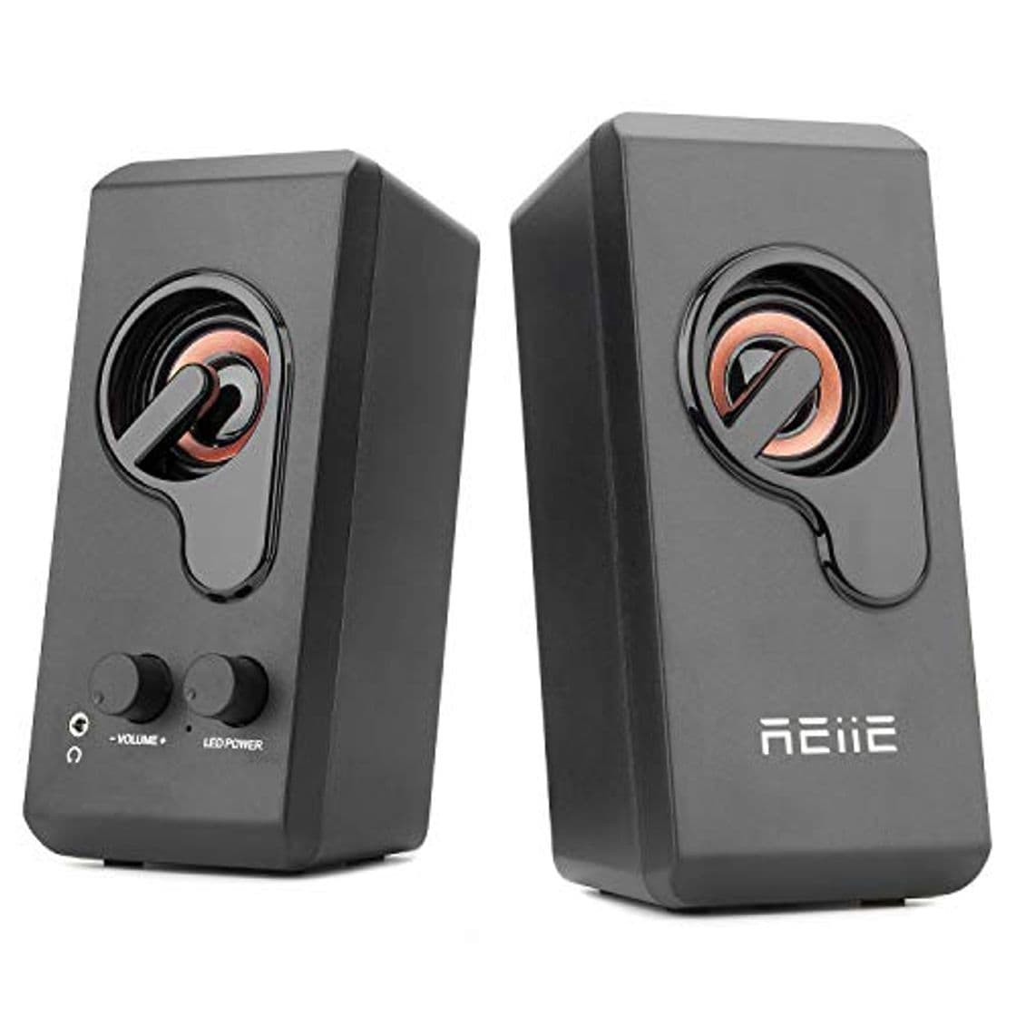 Product Reiie Altavoces para ordenador. Altavoz multimedia, sonido estéreo, parlantes para PC alimentados