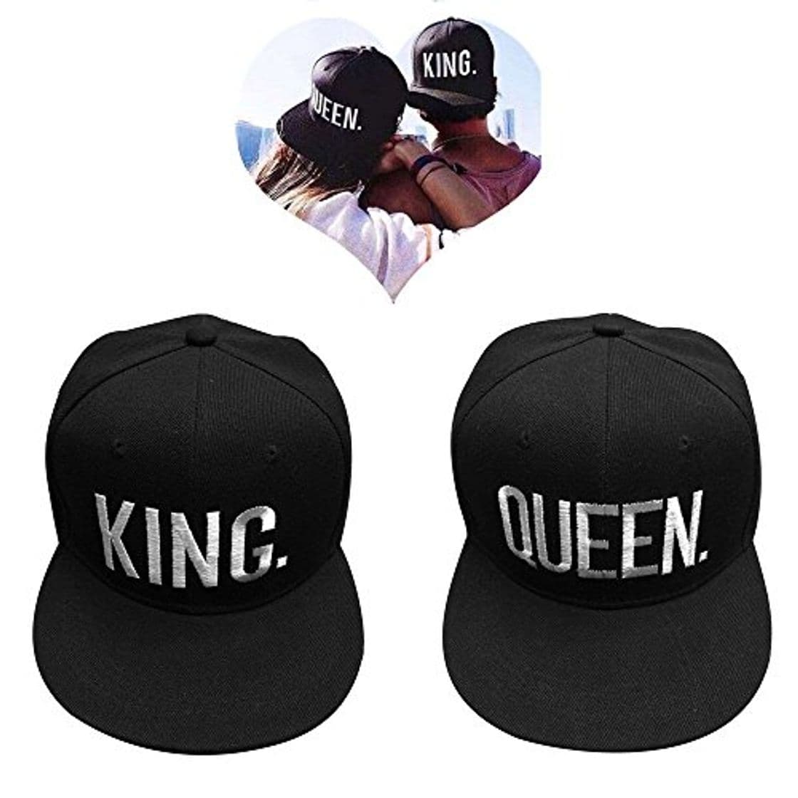 Producto EQLEF Gorra de béisbol para los Amantes o los Pares Queen Y