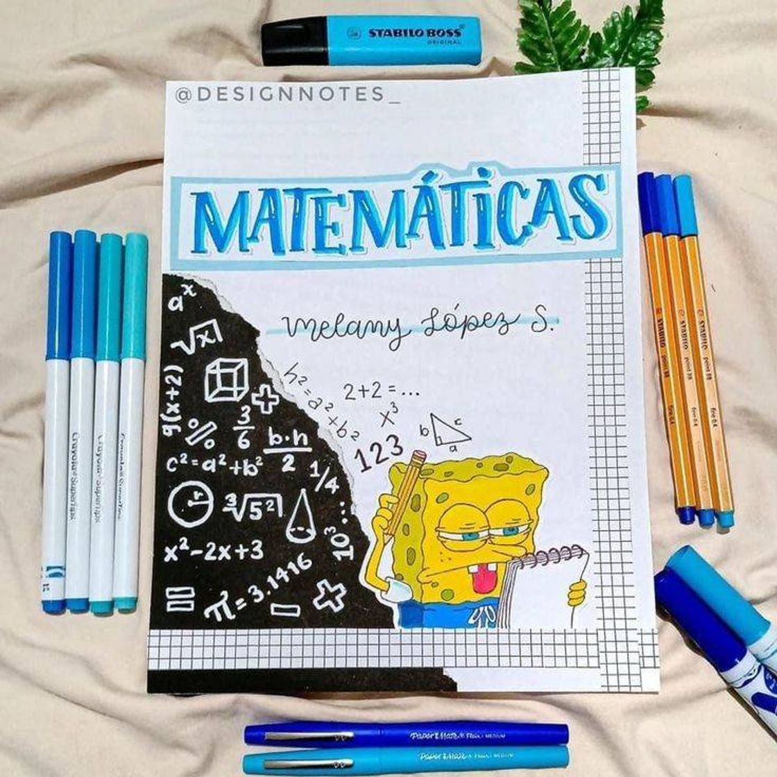 Fashion Divisória de caderno - Matemática ✨