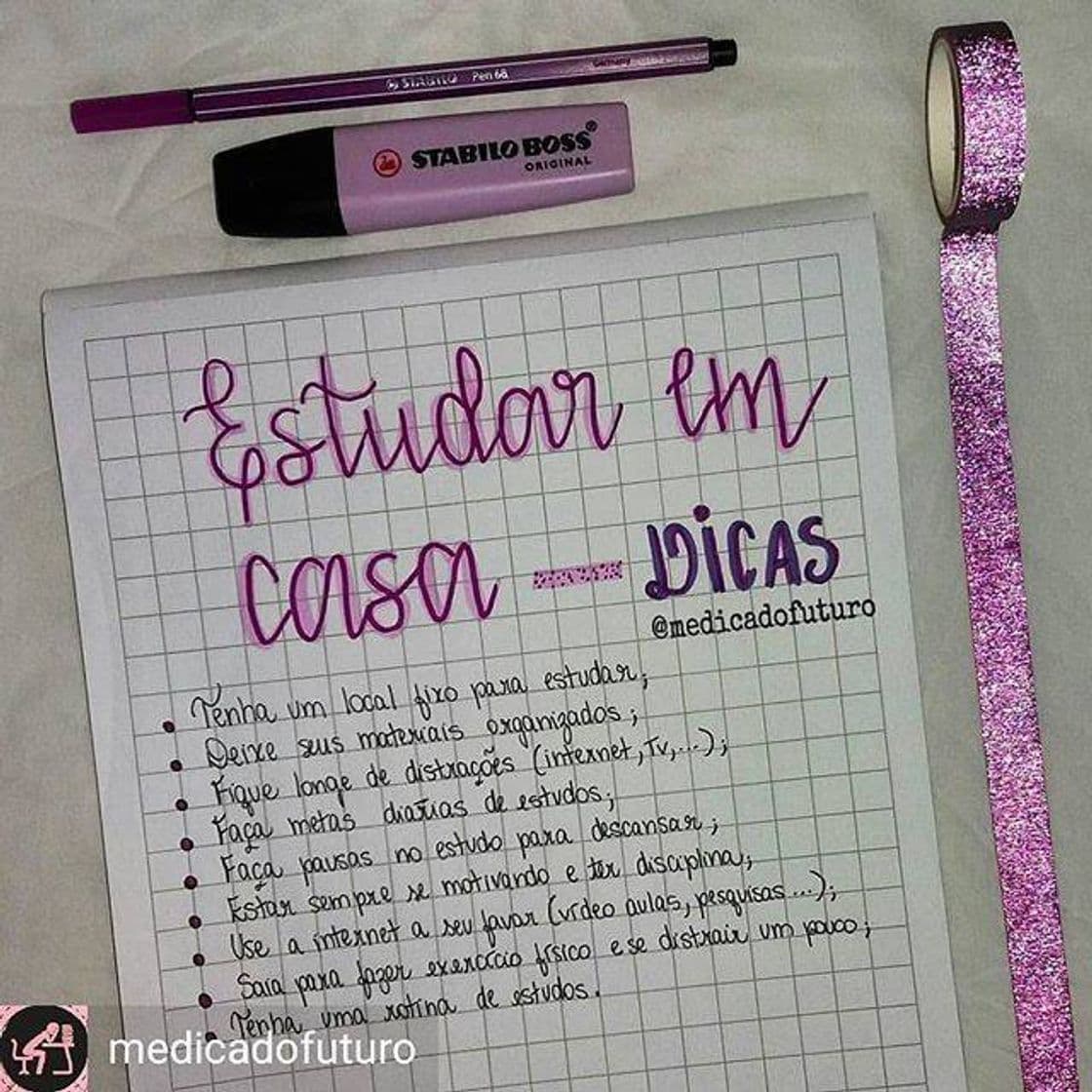 Fashion Dicas para estudar em casa✨📝