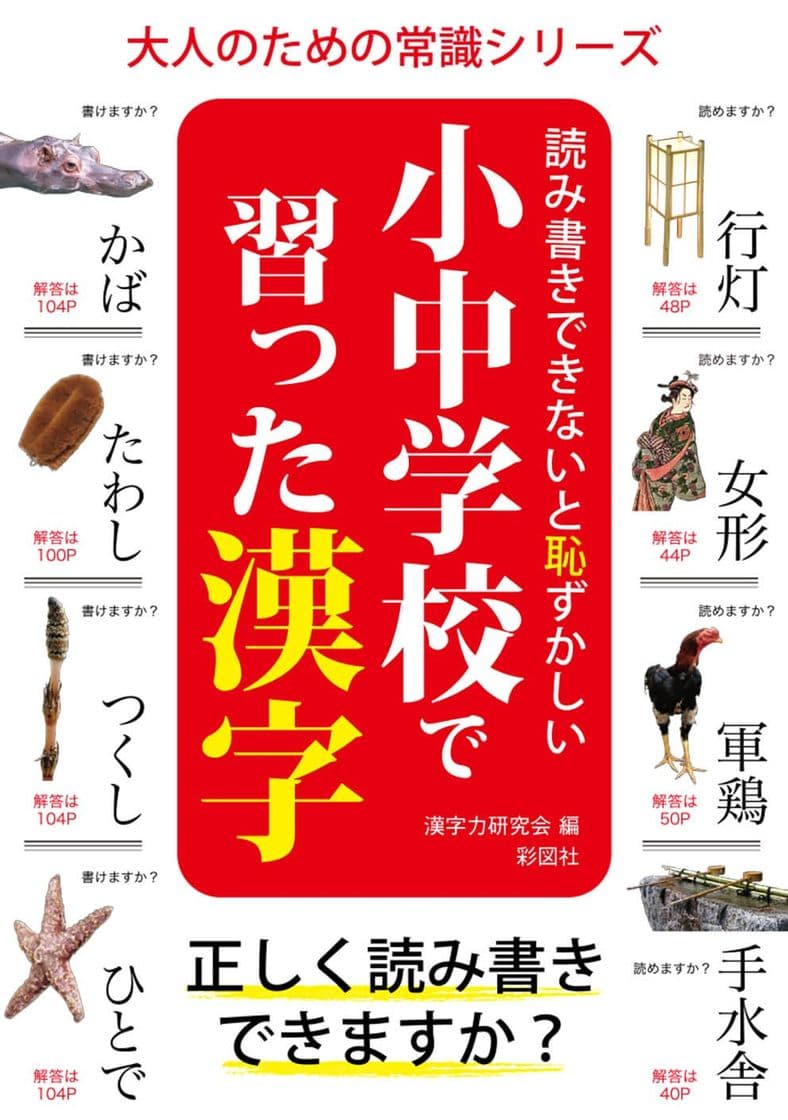 Libro 読み書きできないと恥ずかしい小学校で習った漢字