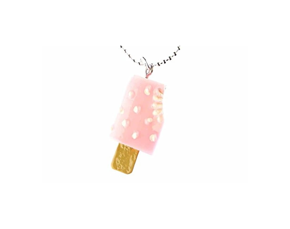 Moda Miniblings Collar de Cadena Popsicle sabores de Helado de Kawaii Schleckeis Rosa