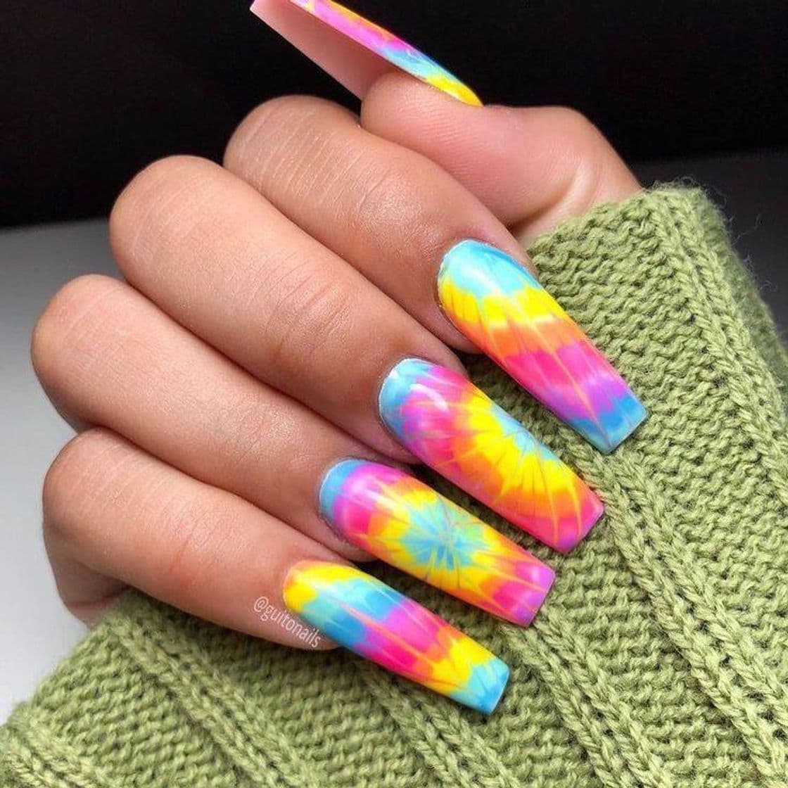 Fashion Unhas tie dye