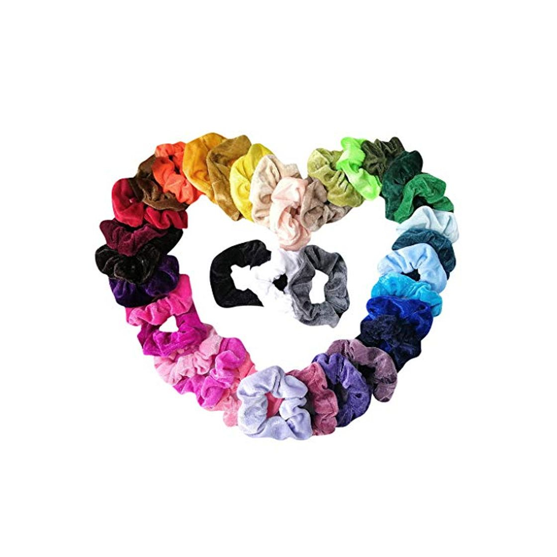 Fashion Dorical 46 Colores Velvet Elástico Hair Scrunchies Lazos Elásticos Banda Pelo Stretchy