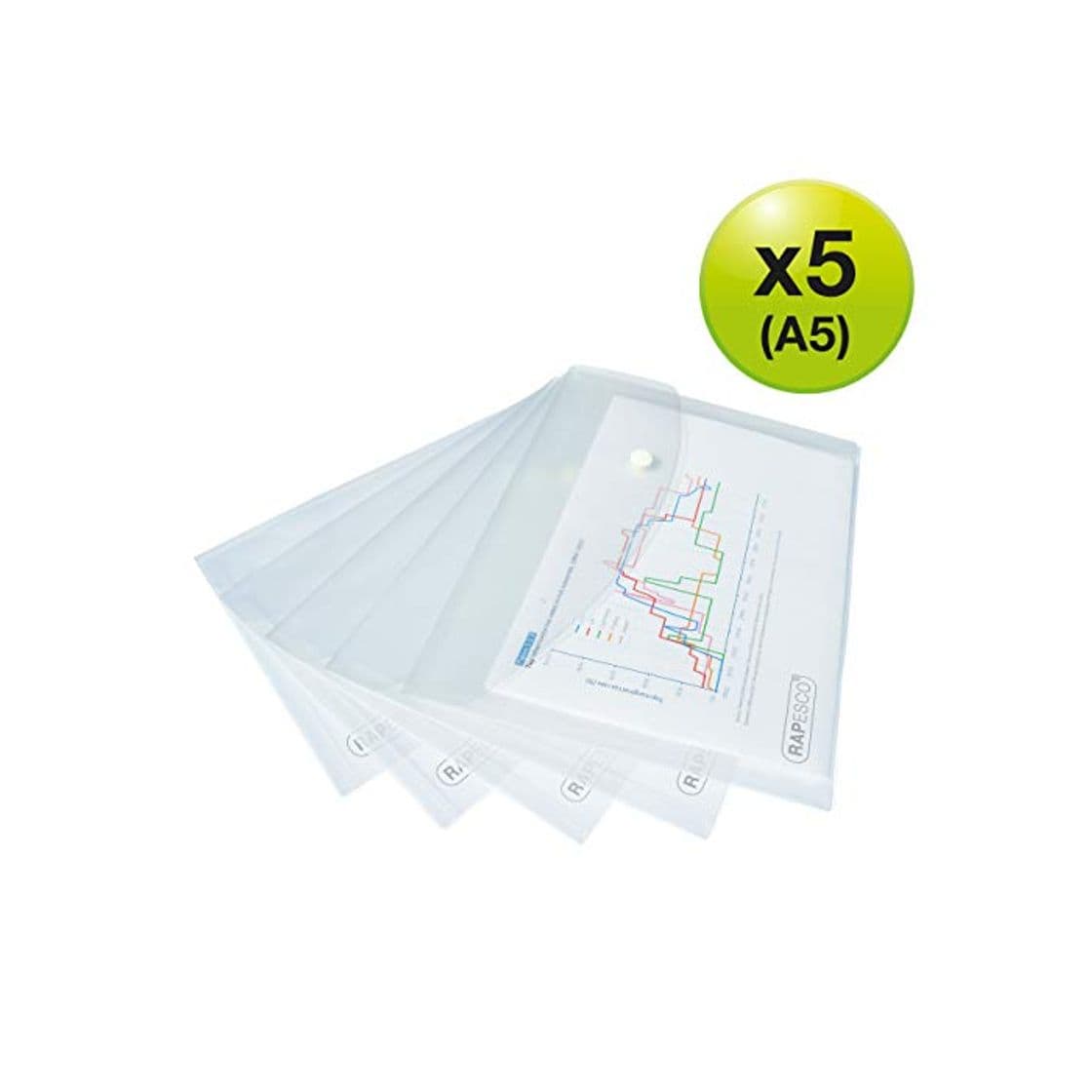 Product Rapesco Carpetas sobres - A5 transparente