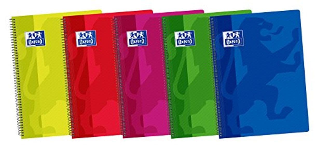 Product Oxford  400044180 Classic - Pack de 5 cuadernos espiral con tapa