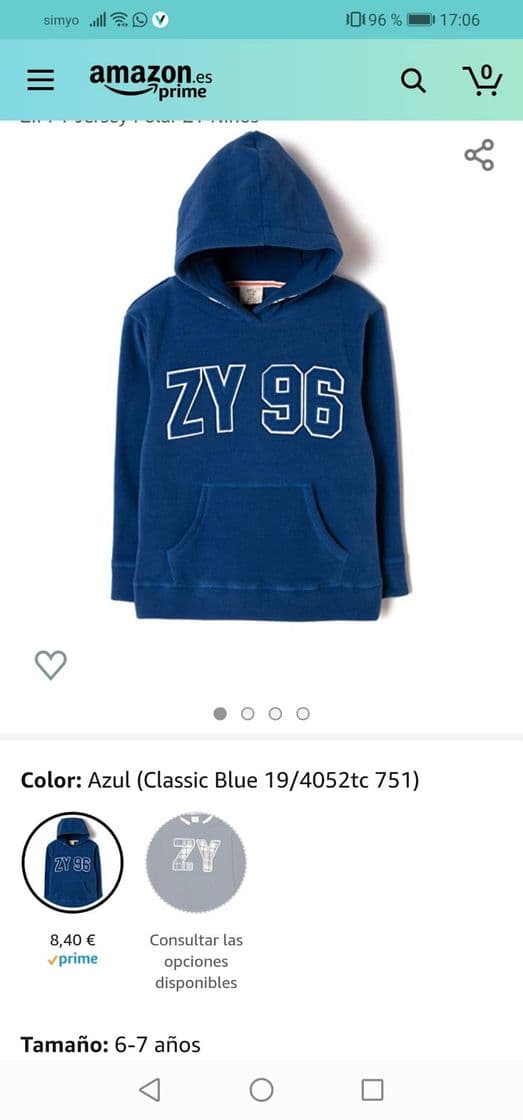 Fashion Sudadera zippy Solo la 6