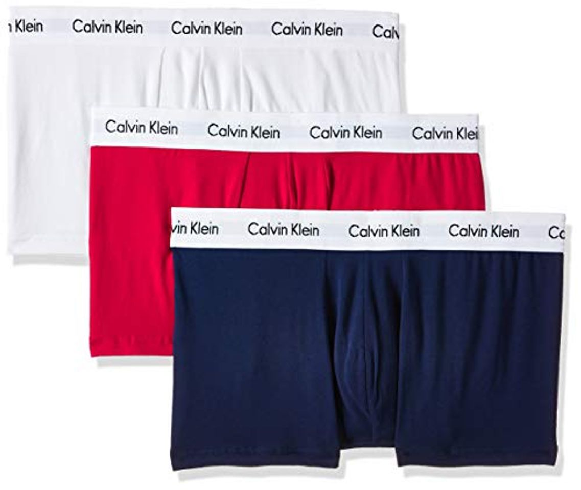 Fashion Calvin Klein Cotton Stretch Low Rise Trunk, Bóxers para Hombre, Multicolor