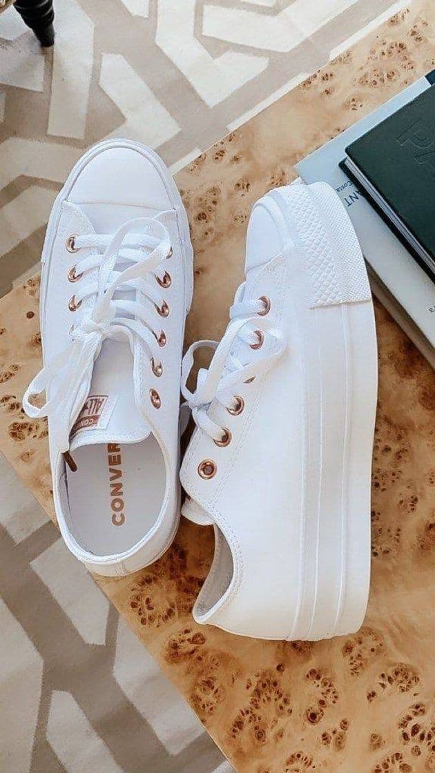 Moda Converse plataforma branco