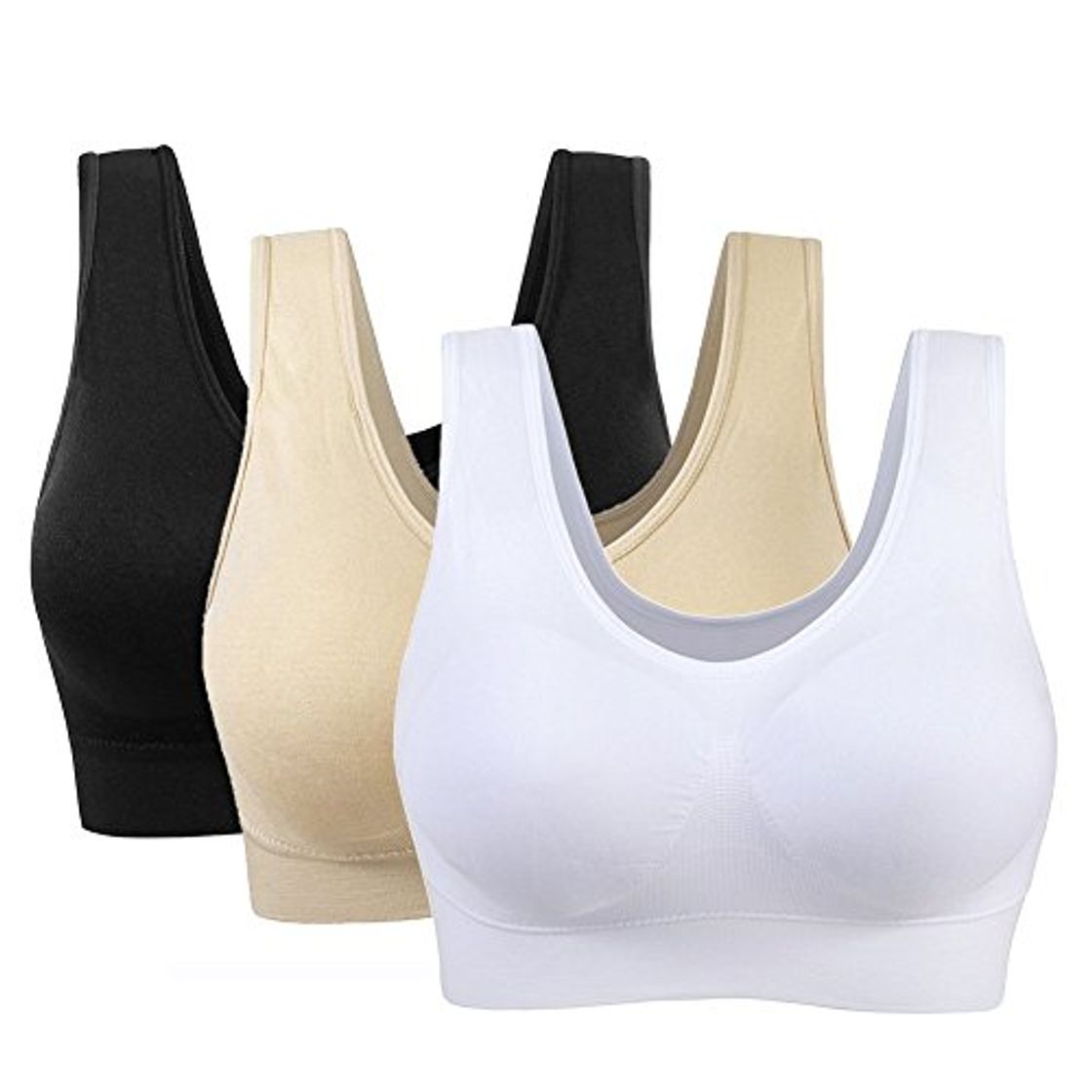 Place 3 Piezas Sujetador Deportivo para Mujeres Sin Costuras Yoga Racerback Top con