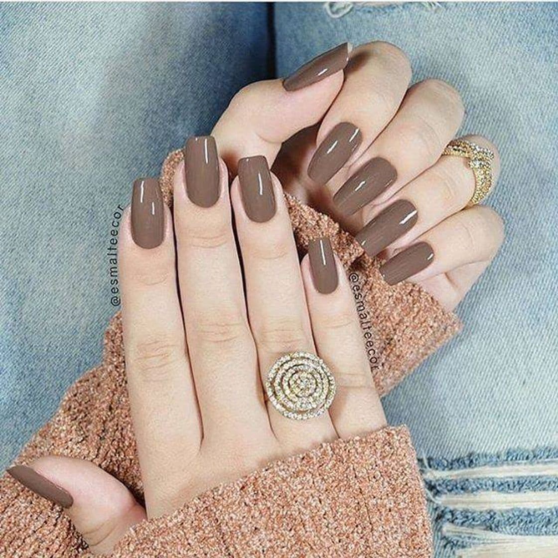 Moda Unhas castanhas